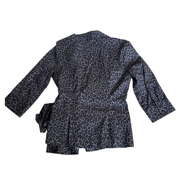 Express Y2K Leopard Cotton Wrap Belted Top S - Picture 6 of 6